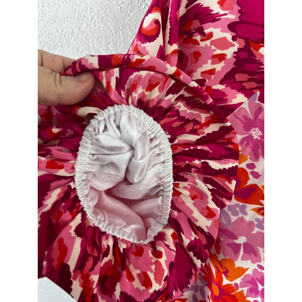 Anthropologie THML Bubble Hem Sleeve Top Size Medium Boho Floral Ikat - Picture 4 of 8